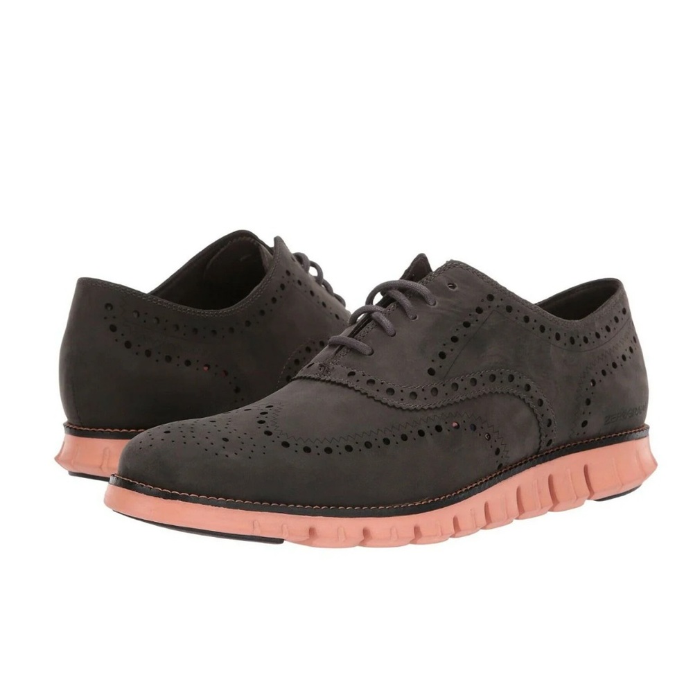 Cole Haan Zerogrand Wingtip Oxford Shoes magnet suede canyon sunset men 9.5 m